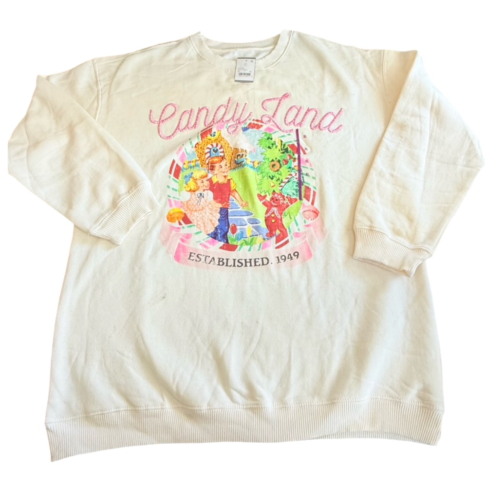 Freeze Candy Land Graphic Cream Sweatshirt